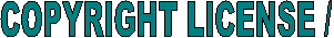 COPYRIGHT LICENSE /
